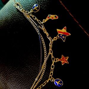 Bracelet- Multi Color Crystal in Silvertone